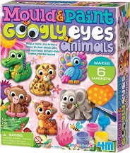 Създай и оцвети гипсови фигури Животни - 4M - Творчески комплект Mould & Paint — 4m-04800
