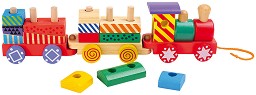 Дървено влакче низанка Small foot — 3498