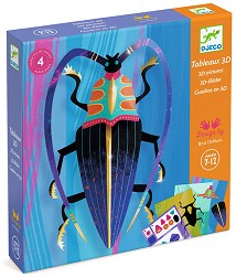 Направи 3D насекоми от хартия Djeco - Творчески комплект — DJ09449