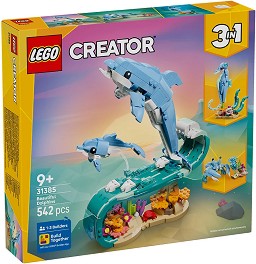LEGO Creator - Морски животни: Красиви делфини - Детски конструктор — 31385