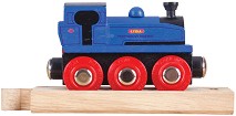 Детски дървен локомотив Bigjigs Toys - Лидия - От серията Rail — BJT477