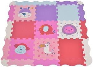 Диви животни - Детски пъзел-килим в рамка от 21 части — Sun ta Toys 5502