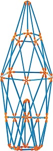 Детски конструктор от бамбук HaPe - Кула - От 132 части — 5566