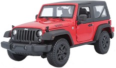 Метална количка Jeep Wrangler 2014 - Maisto Tech - С отварящи се врати, преден капак и багажник — 31676