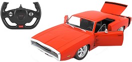 Кола с дистанционно Dodge Charger 1970 - Rastar - С отварящ се багажник и светлини — 99000