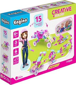 Детски конструктор Engino - 15 модела за момичета - От серията Creative Builder