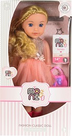 Кукла с руса коса - Moni - С аксесоари и височина 36 cm — 8885