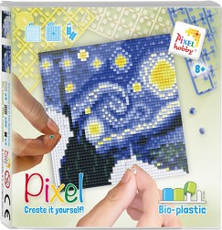 Мозайка в рамка Звездна нощ - Pixelhobby - Творчески комплект — 44025-StarryNight