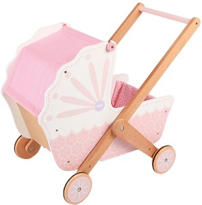 Дървена количка за кукли 3 в 1 - Bigjigs Toys — T0213