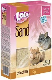 Пясъчна баня за чинчили Lolo Pets Sand - 1,5 кг