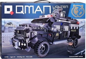 Детски конструктор брониран SWAT камион - Qman - От серията Mine City — 11020