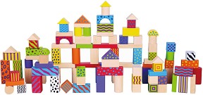 Детски дървен конструктор - Viga Toys - От 100 части — 59696