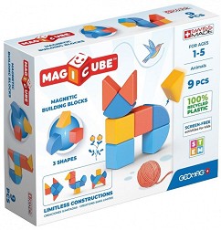 Магнитен конструктор Geomag - Животни - От 9 части, от серията Magicube — 208