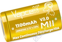  3.7 V 18350 M11 V2.0 -  (18350) 1100 mAh - 