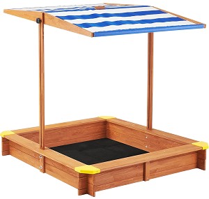 Дървен пясъчник със сенник - Ginger Home — 2410