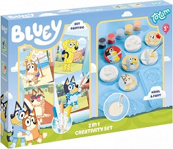 Направи сам гипсови фигурки - Totum - Творчески комплект на тема Bluey — 290501