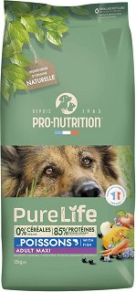 Суха храна за кучета Pro-Nutrition Adult Maxi - 12 кг, с риба, от серията Pure Life Dog, за големи и много големи породи, над 15 месеца и с тегло от 25 до 80 кг