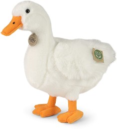 Еко плюшен бял гъсок - Rappa - С дължина 33 cm — 221703