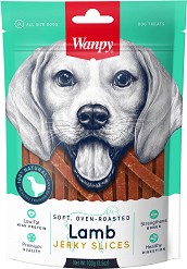 Натурални лакомства за кучета Wanpy Soft Jerky Slices - 100 г, с агнешко филе