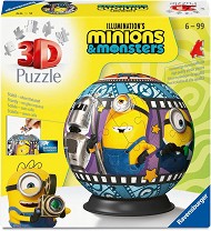 Миньоните 3 - 3D пъзел от 73 части на тема Аз, проклетникът и Миньоните — Ravensburger 12008079