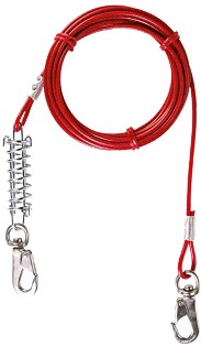 Стоманено въже за кучета Trixie Tie-out Lead — 8 м, за кучета до 50 кг