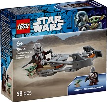 LEGO Star Wars - Мотоциклетът на Мандалореца и Грогу - Детски конструктор — 75436