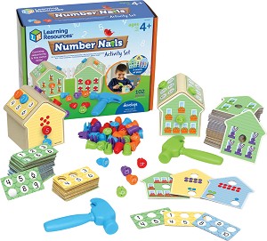 Математически къщи Learning Resources - С пирони и чук — LER3063