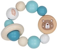Дървена дрънкалка Мече - Goki — 65291