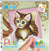 Мозайка с пиксели Коте - Pixelhobby - Творчески комплект — 44038