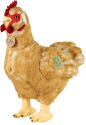 Еко плюшена кокошка с яйце - Rappa - С височина 33 cm — 230569