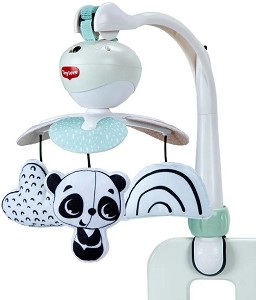 Музикална въртележка 3 в 1 Tiny Love Take-Along Mobile - От серията Black & White Decor