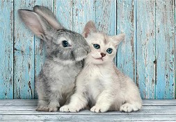 Котка и заек - Пъзел от 500 части — Clementoni 35539