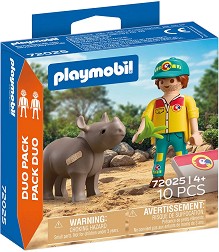 Playmobil - Рейнджър с носорог — 72025