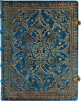 Тефтер Paperblanks Azure - 18 × 23 см, широки редове от колекцията Equinoxe