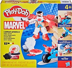 Капитан Америка: Мото-резачка - Play-Doh - Творчески комплект с моделин на тема Marvel — G0555