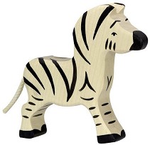 Дървена фигурка на зебра - Holztiger — 80153