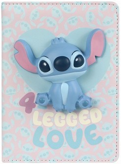 Тефтер със скуиши Stitch - B6, с редове и квадратчета на тема Лило и Стич — 75224PTR