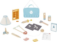 Дървен ветеринарски комплект - Tooky Toy — TK319N