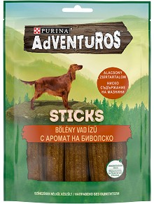 Лакомства за кучета Adventuros Sticks - 120 г, с биволско, в зряла възраст