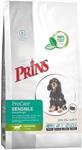 Натурална суха храна за кучета с чувствително храносмилане Prins Sensible Hypoallergenic — 12 кг, от серията ProCare Grain Free, над 1 година