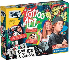 Направи си татуировки Tattoo Art - Clementoni - Творчески комплект от серията Science — 61544