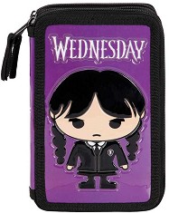 Несесер с ученически пособия Chibi - Karactermania - С 3 отделения на тема Wednesday — 06372