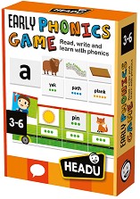 Фонетична игра - Headu - Образователни карти по метода на Монтесори — 57649