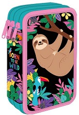 Несесер с ученически пособия Jumper 3 - Colorino Kids - С 3 отделения от серията Wildkid — F067653