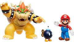 Фигурки на Баузър, Марио и Бом-Омб - Jakks Pacific inc - На тема Супер Марио — 64512-4L