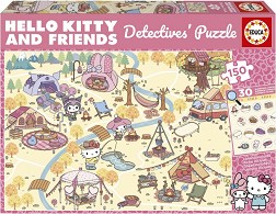 Hello Kitty - Детективски - Пъзел от 150 части на тема Hello Kitty — Educa