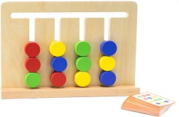 Геометрични фигури - Дървена логическа игра по метода на Монтесори — Viga Toys 44707