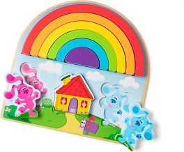 Дървена играчка за сортиране Дъга - Melissa & Doug - От серията Блуи — 33008