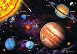 Слънчевата система - Неонов пъзел от 1000 части — Educa 14461