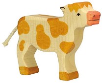 Дървена фигурка на теленце - Holztiger — 80012